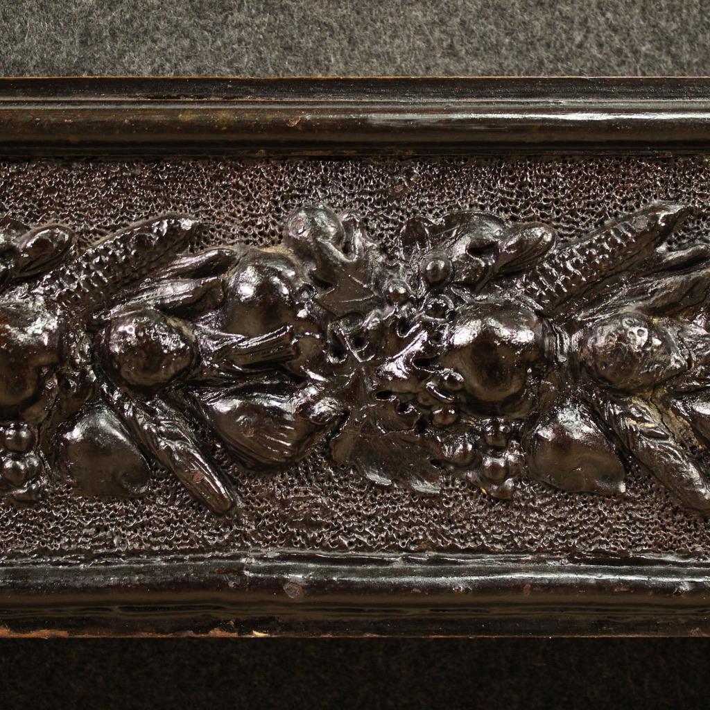 Cadre ancien italien en bois et plâtre du 19e siècle, 1880 en vente 9