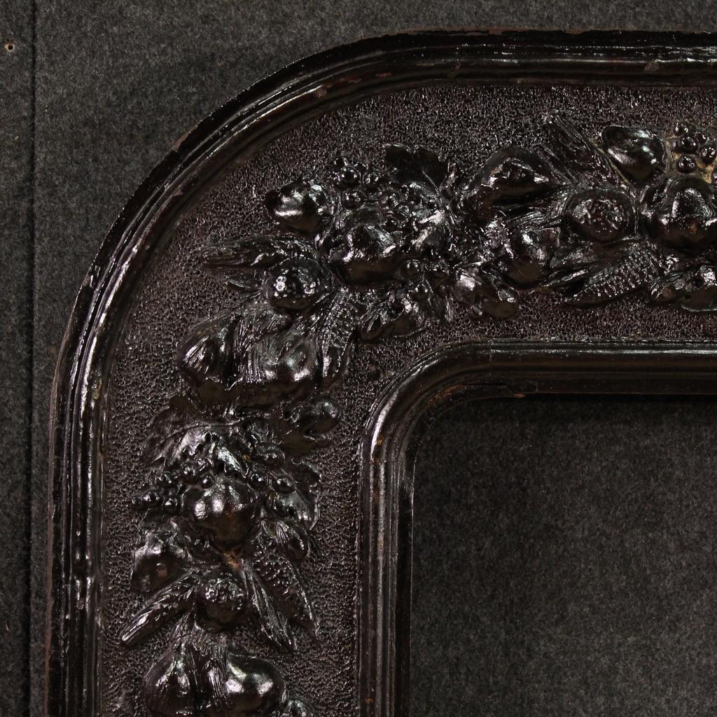 Cadre ancien italien en bois et plâtre du 19e siècle, 1880 Bon état - En vente à Vicoforte, Piedmont