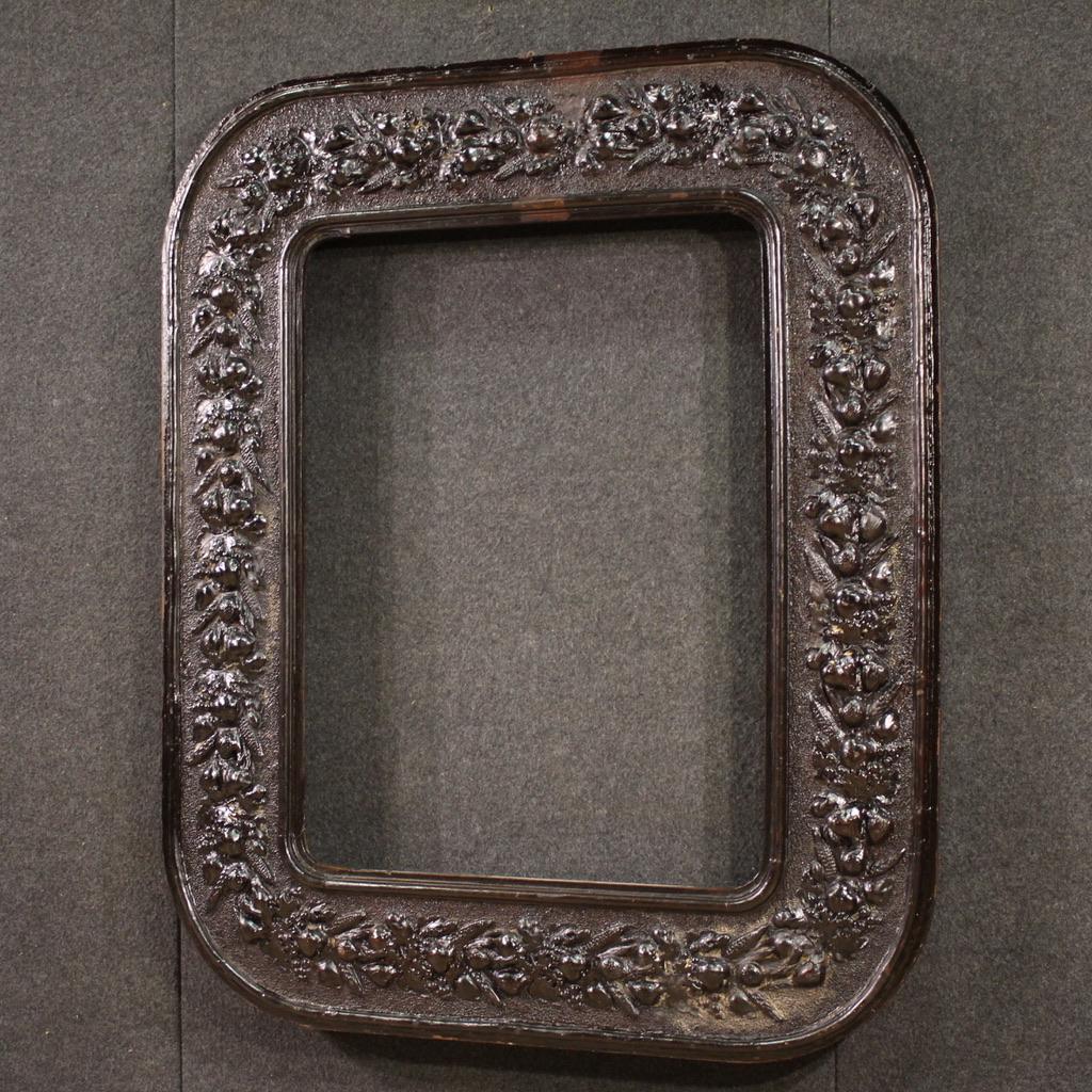 Cadre ancien italien en bois et plâtre du 19e siècle, 1880 en vente 3