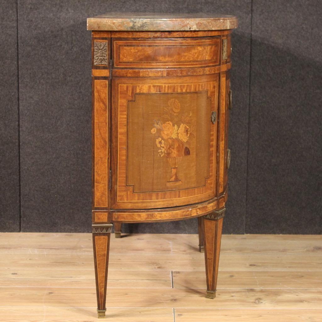 19th Century Wood Antique French Half-moon Chest Of Drawers, 1870s For Sale 3
