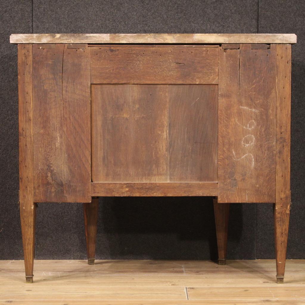 Late 19th Century 19th Century Wood Antique French Half-moon Chest Of Drawers, 1870s For Sale