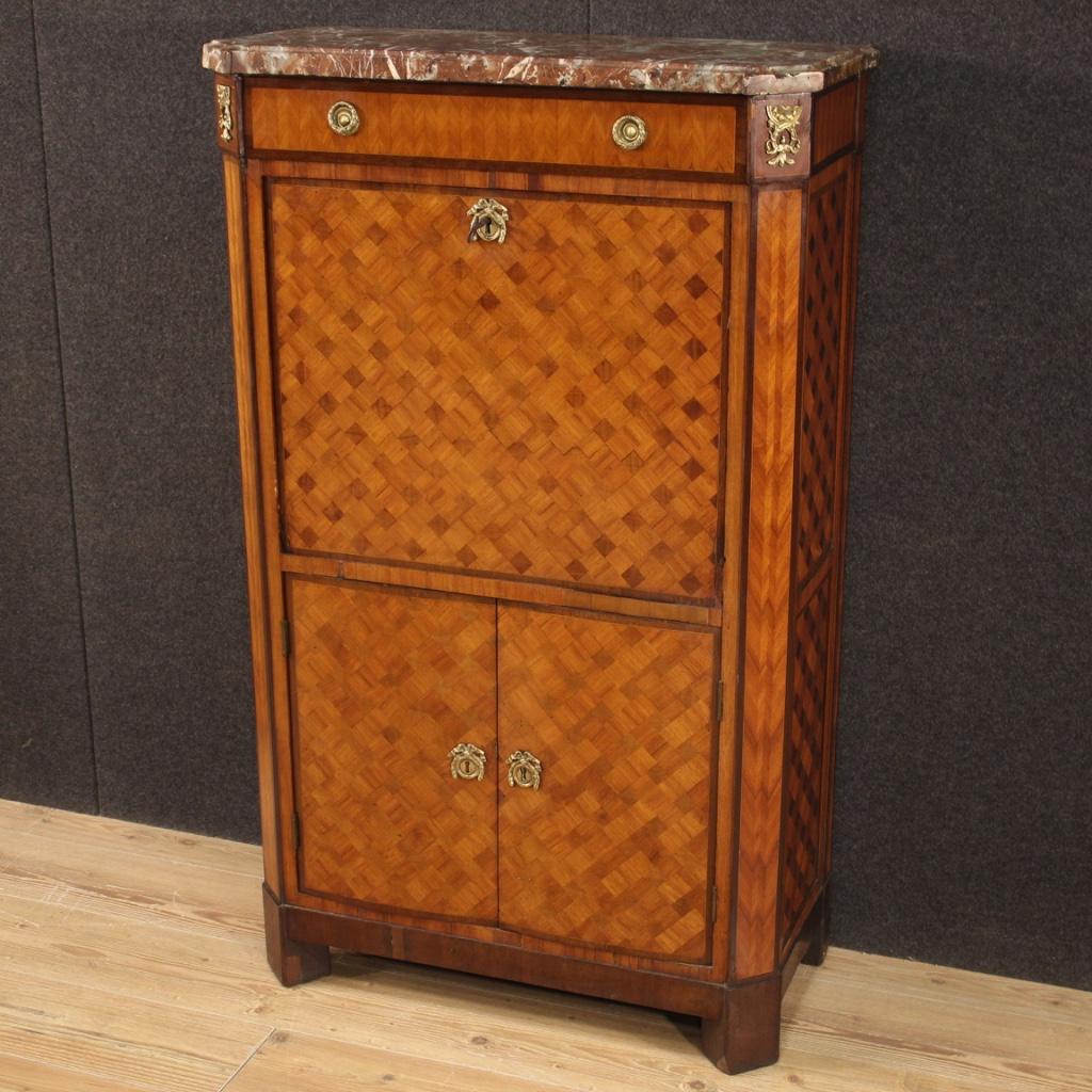 Français Bureau secrétaire français ancien en bois du 19e siècle, 1820