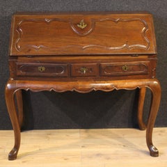 19th Century Wood Antique Spanish Bureau Desk, 1850