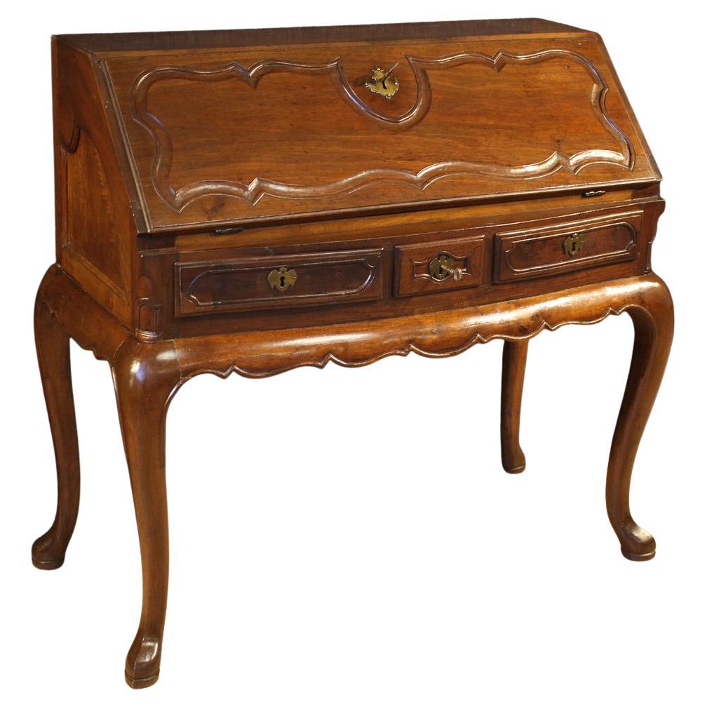 19th Century Wood Antique Spanish Bureau Desk, 1850