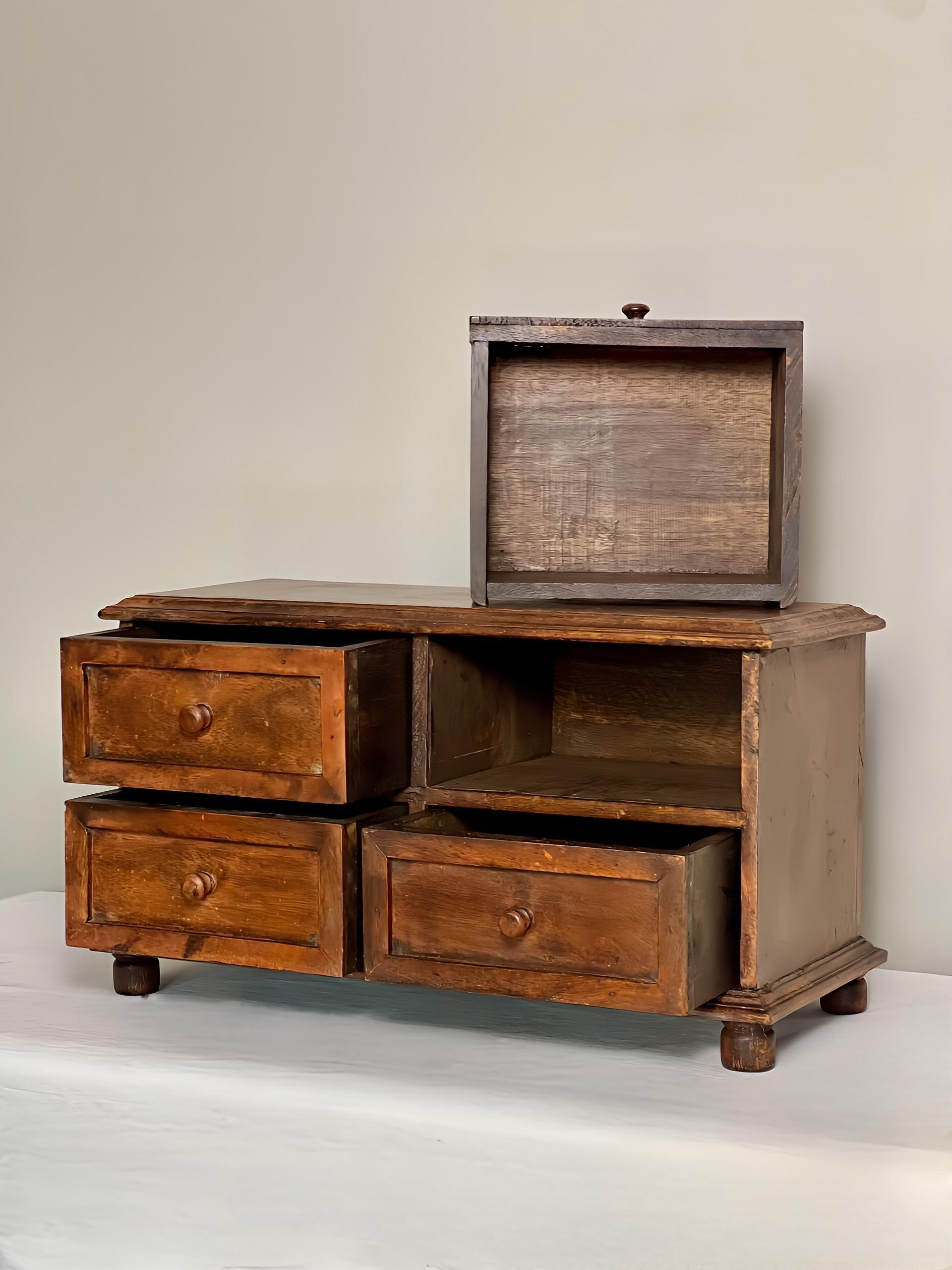 19th Century Wood Apothecary Cabinet In Good Condition In Doylestown, PA