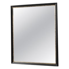 19th Century Napoleon III Wall Mirror, Black and Gold Wood Frame