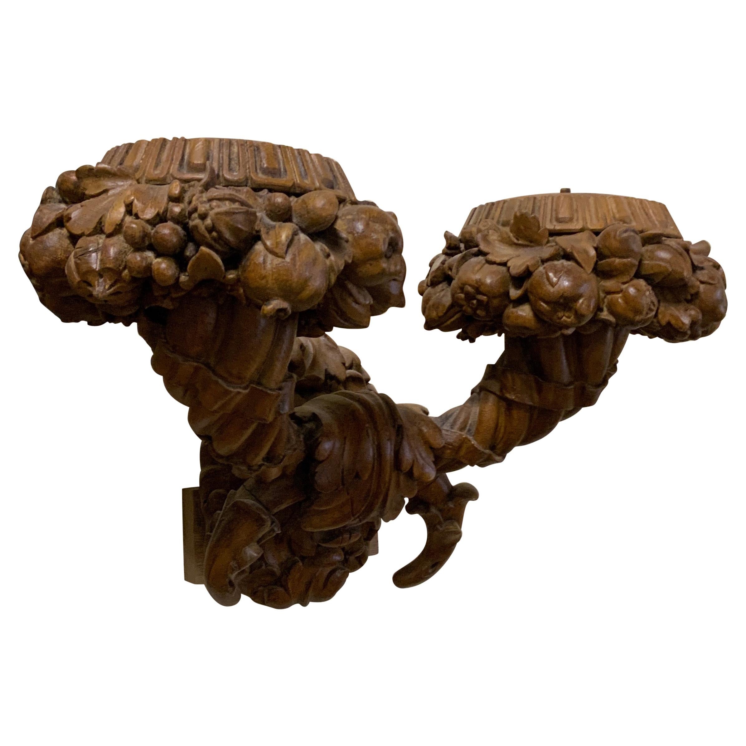 19th Century Wood Carving Decorative Object For Sale