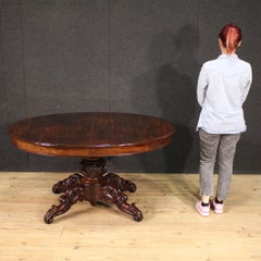 19th Century Wood Dutch Oval Extendable Dining Table, 1880s