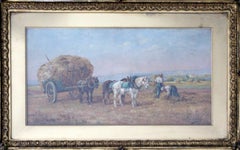 19th Century Wood Framed Oil on Canvas Painting Signed by Eugene Fromentin 1800s