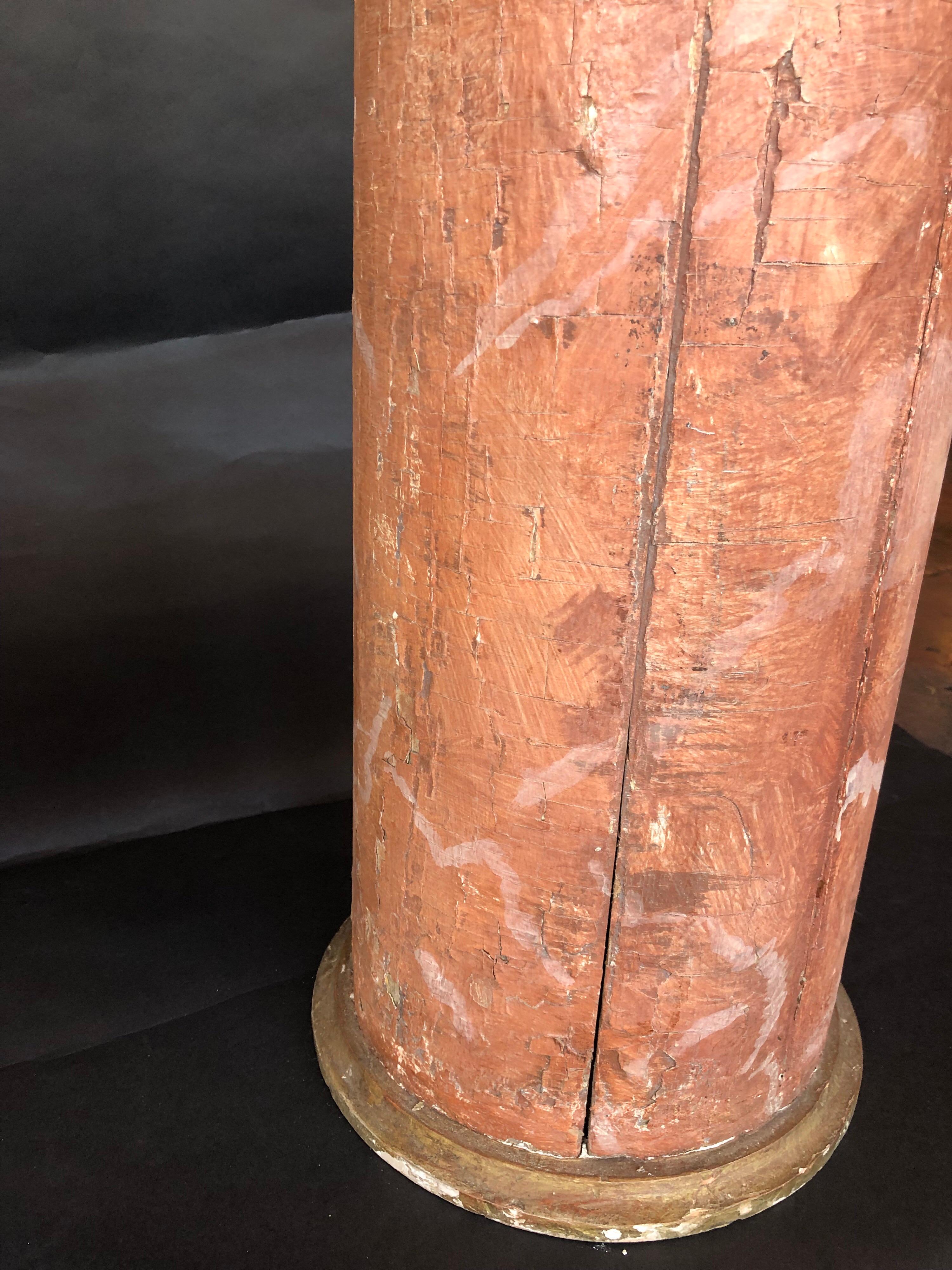 Italienische Säulen aus Holz des 19. Jahrhunderts im Angebot 5
