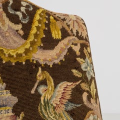 19th Century Wood Louis XV Armchair With Tapestry Upholstery