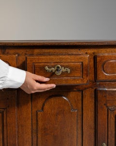 19th Century Wood Louis XV Oak Buffet in Original Patina