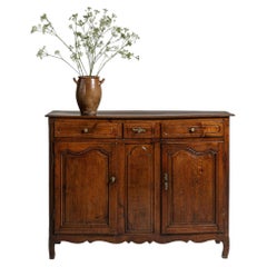 19th Century Wood Louis XV Oak Buffet in Original Patina
