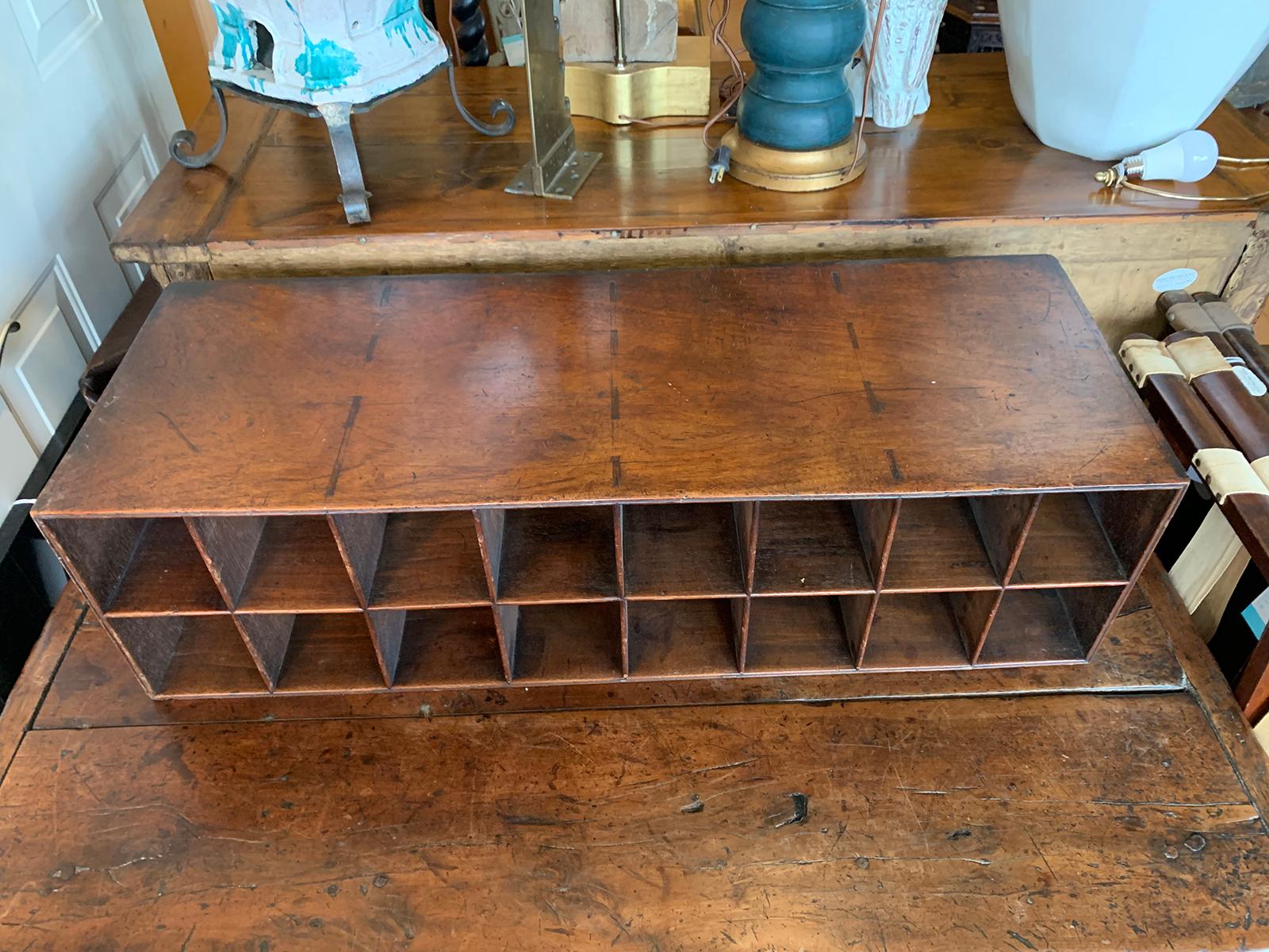 19th Century Wood Organizer with 16 Compartments In Good Condition For Sale In Atlanta, GA