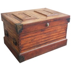 19th Century Wood Parquetry Trunk