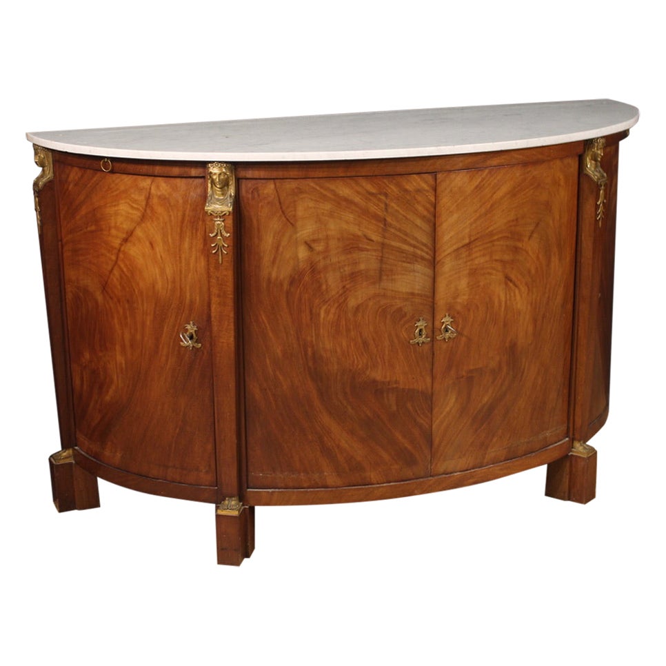 19th Century Wood with Marble Top French Napoleon III Stamped Chapuis Sideboard