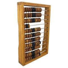 Antique 19th Century Wooden Abacus with Monogram