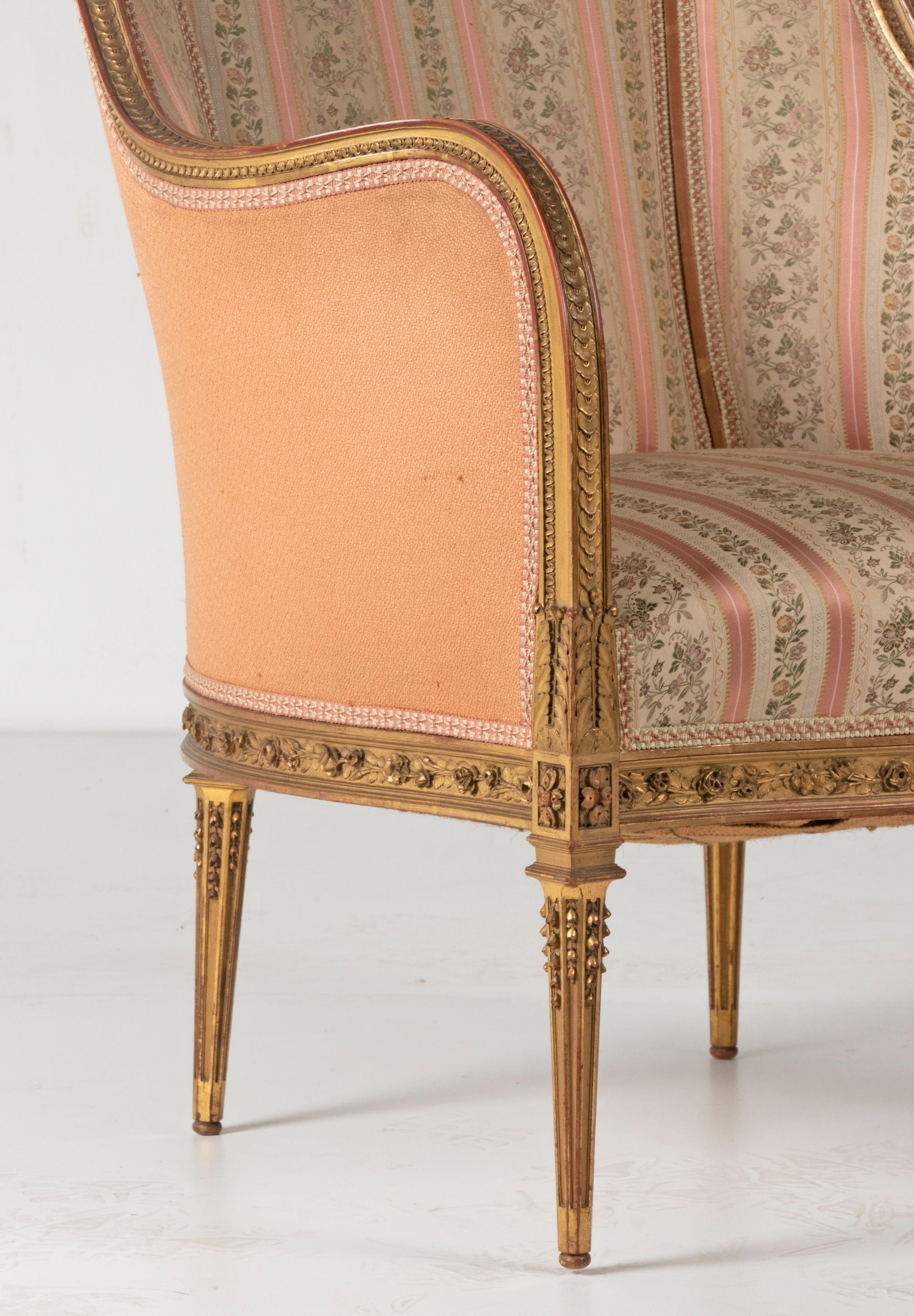 19th Century Wooden and Gilded Salon Suite Louis XVI-Style 8