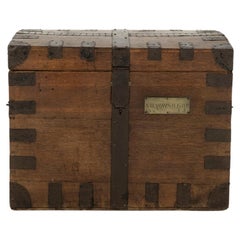 19th Century Wooden and Iron Trunk