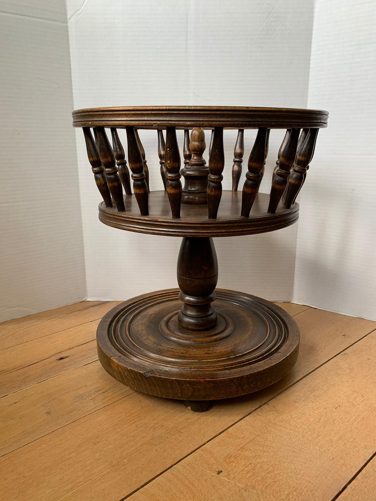 19th Century Wooden Basket Centerpiece For Sale 6