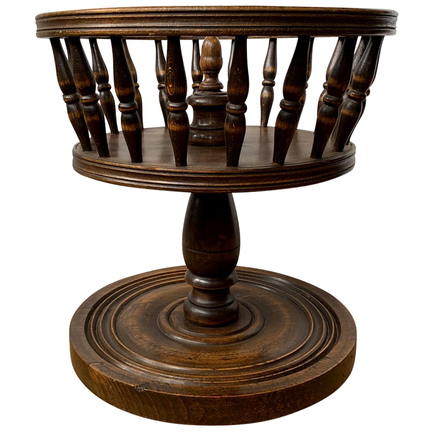 19th Century Wooden Basket Centerpiece For Sale