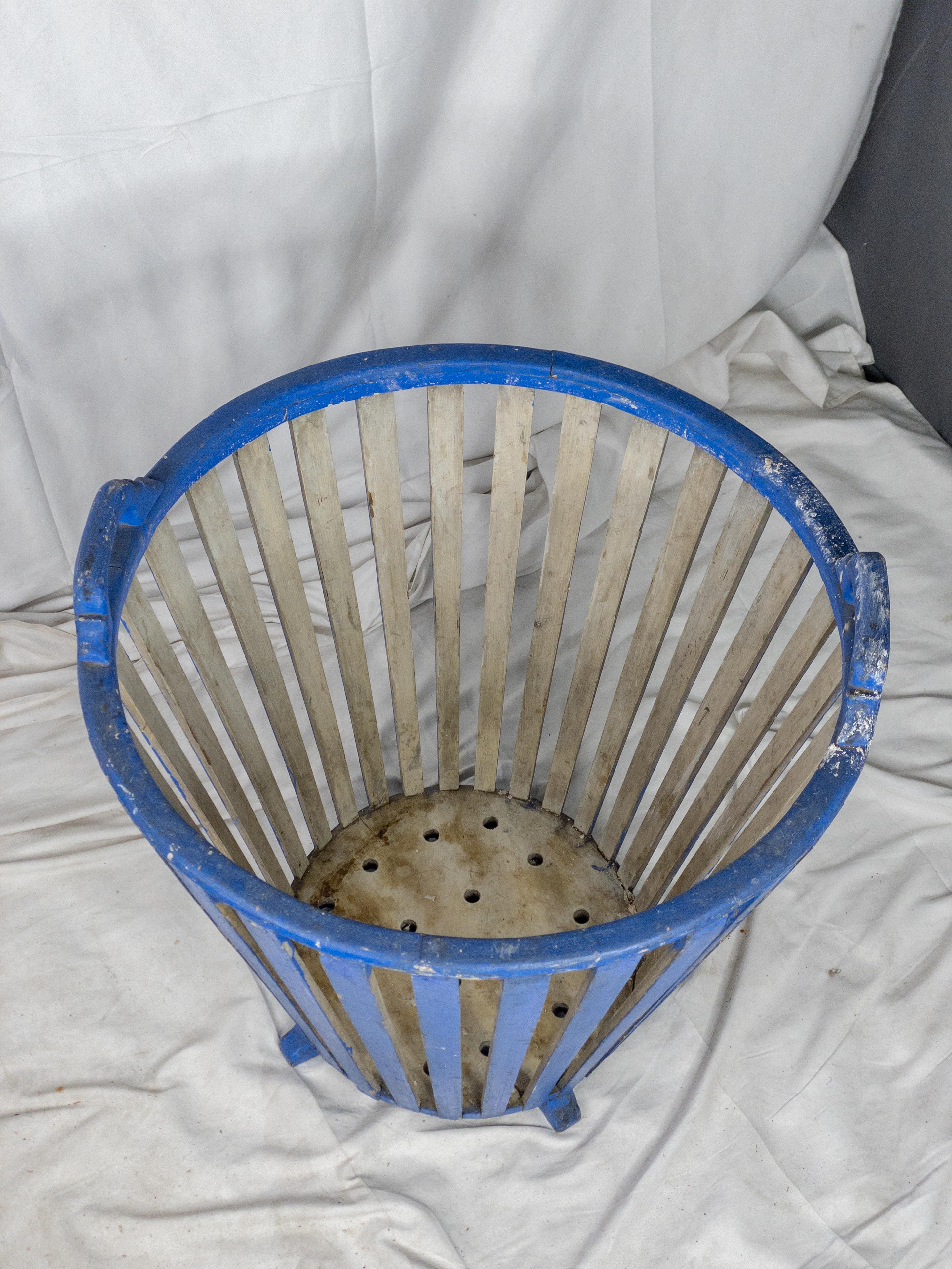 Painted 19th Century Wooden Basket