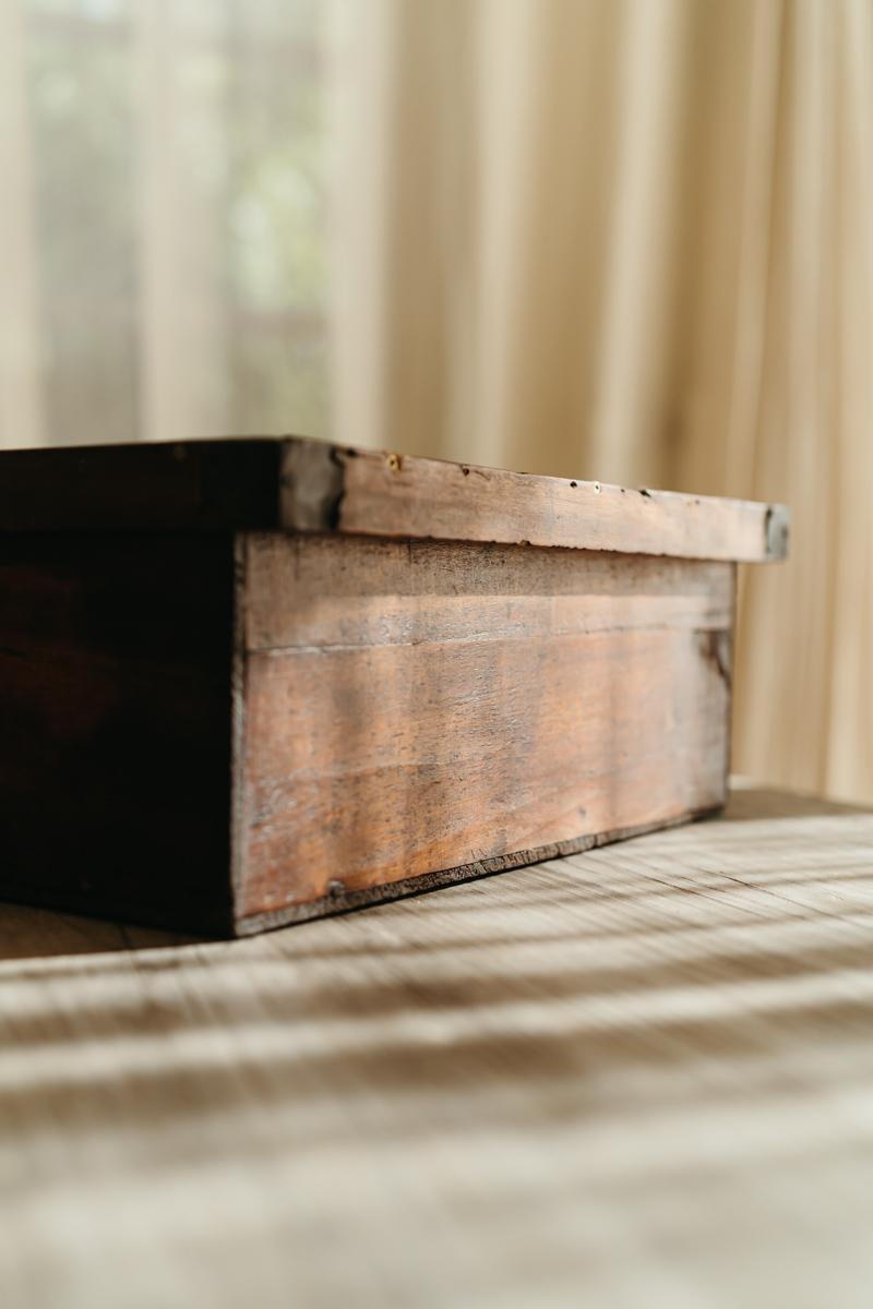 19th Century 19th century wooden box  For Sale