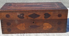 19th Century Wooden Box with Inlaid Decoration