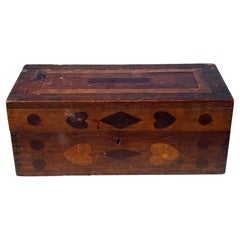 19th Century Wooden Box with Inlaid Decoration