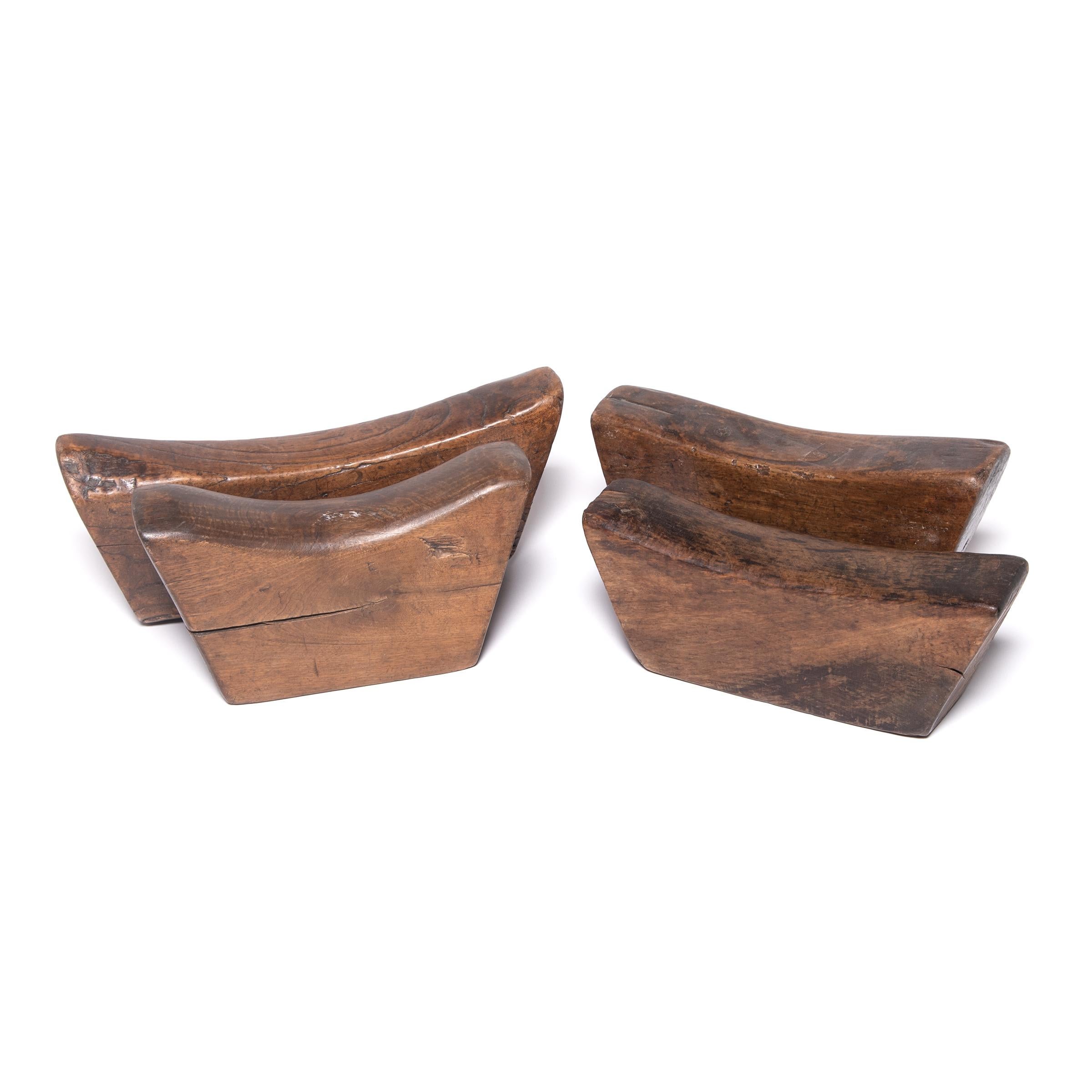 19th Century Wooden Chinese Headrest 1