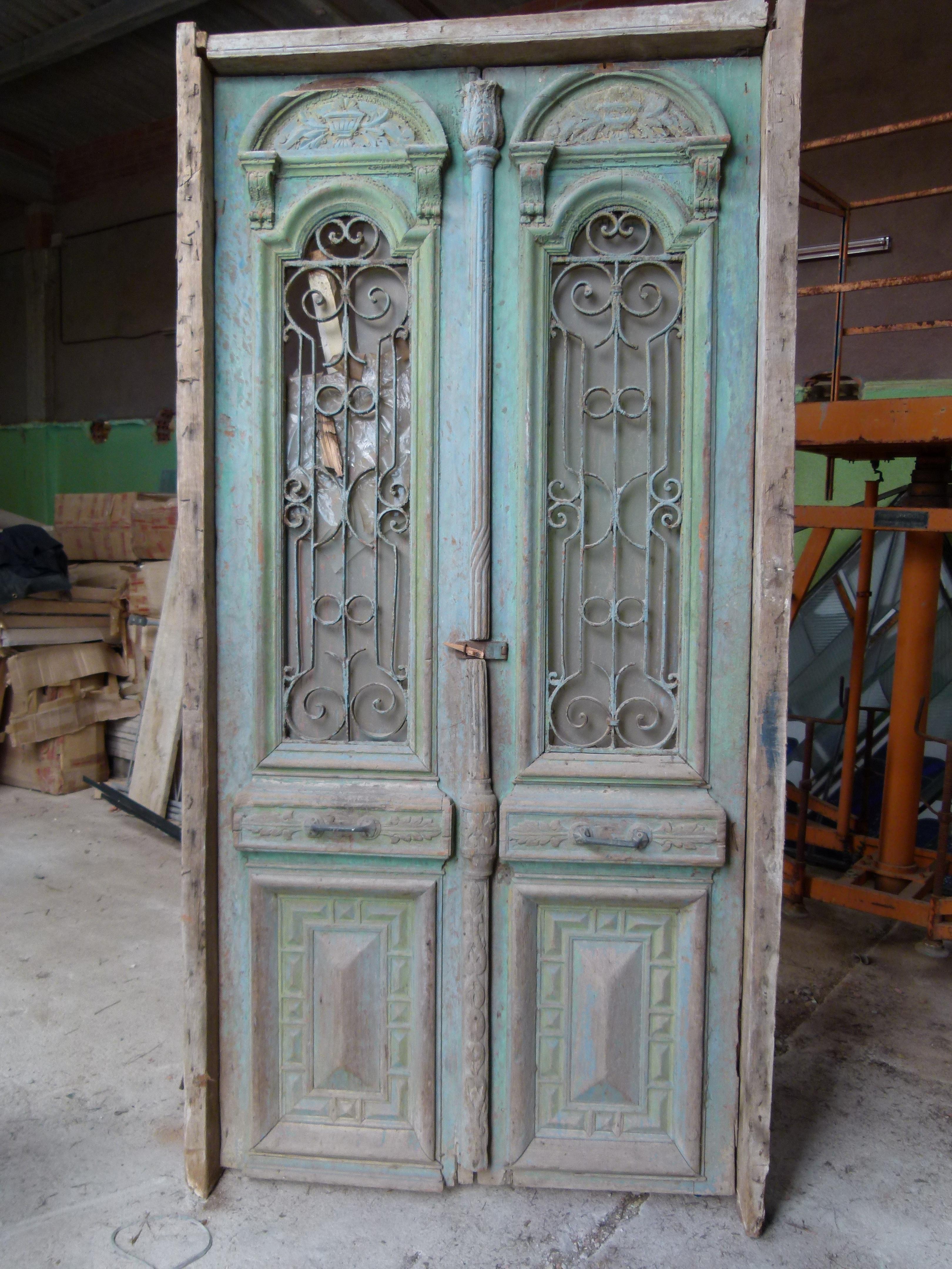 antique double entry doors