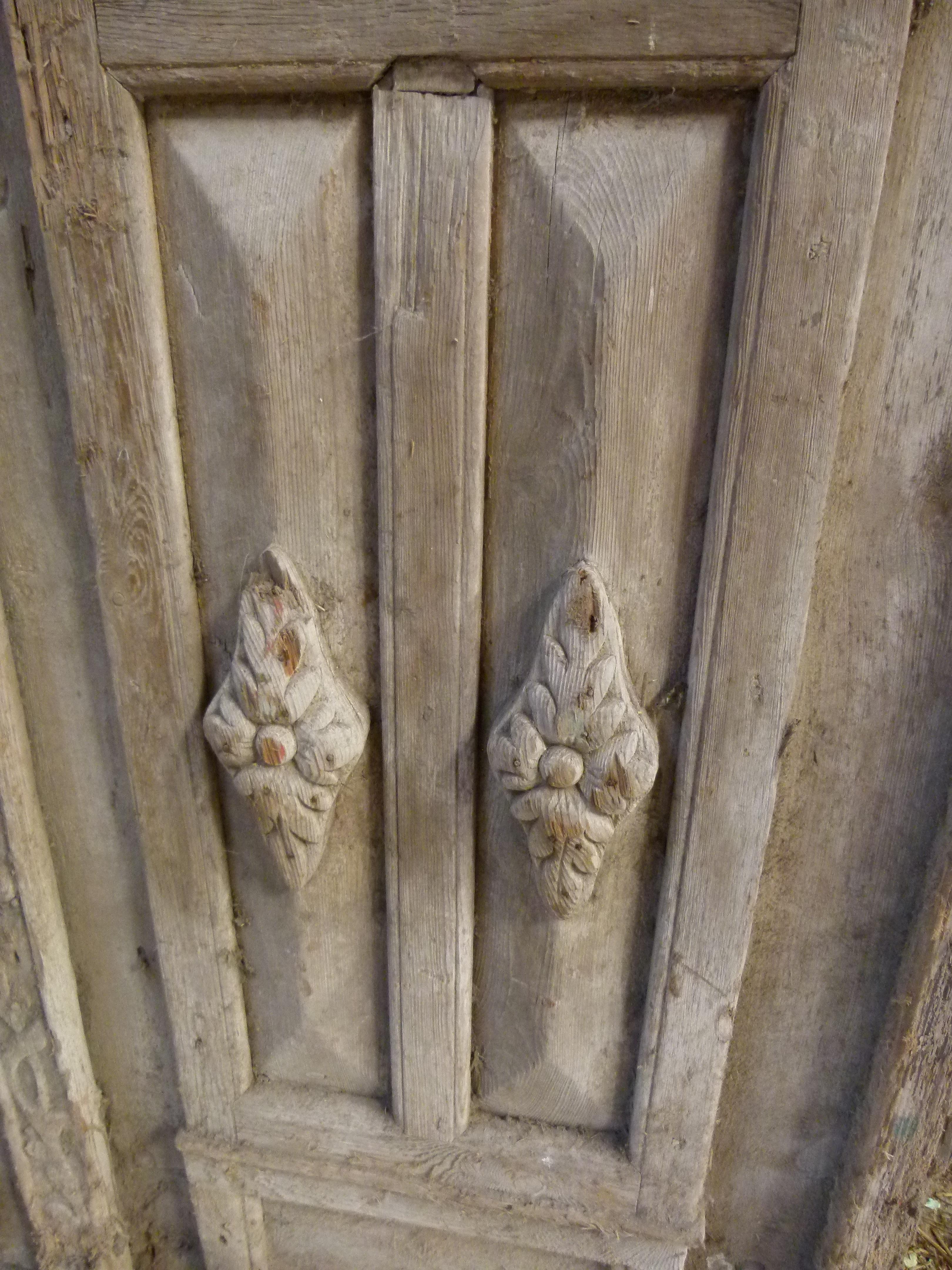 Spagnolo Porta d'ingresso doppia in legno in stile Art Nouveau del XIX secolo in vendita