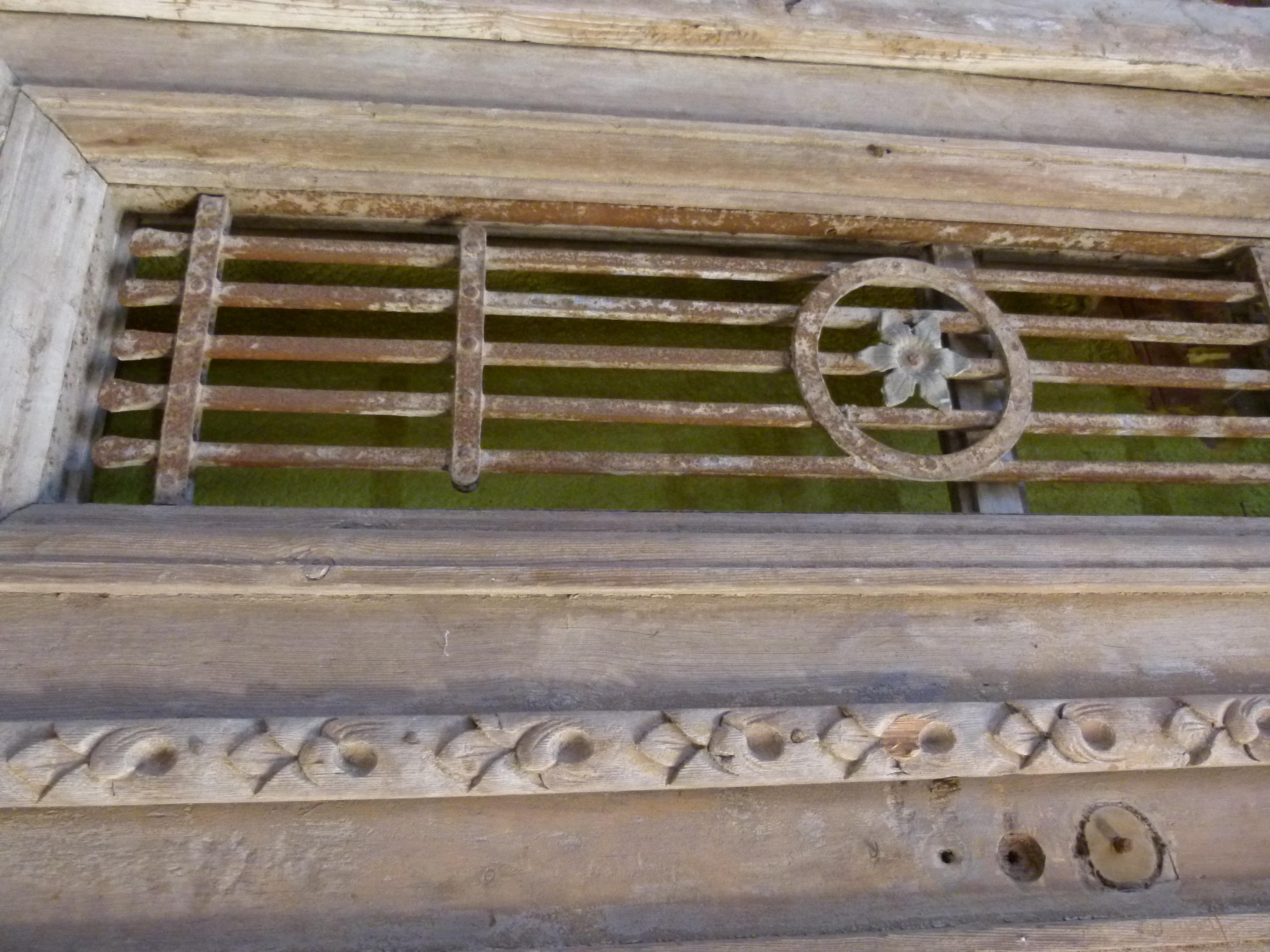 Carved 19th Century Wooden Double Front Door in Art Nouveau Style For Sale