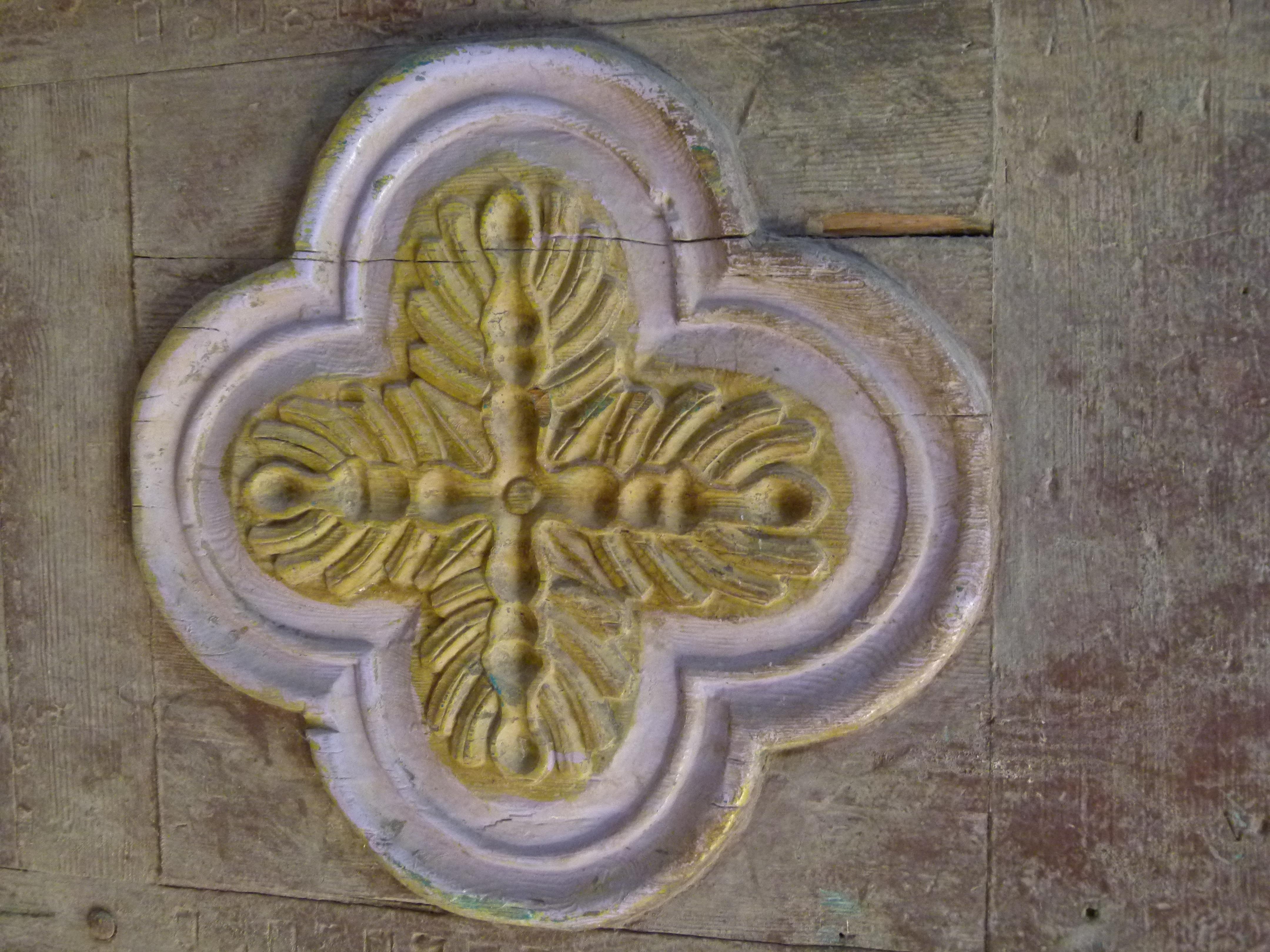 Legno Porta d'ingresso doppia in legno in stile Art Nouveau in vendita