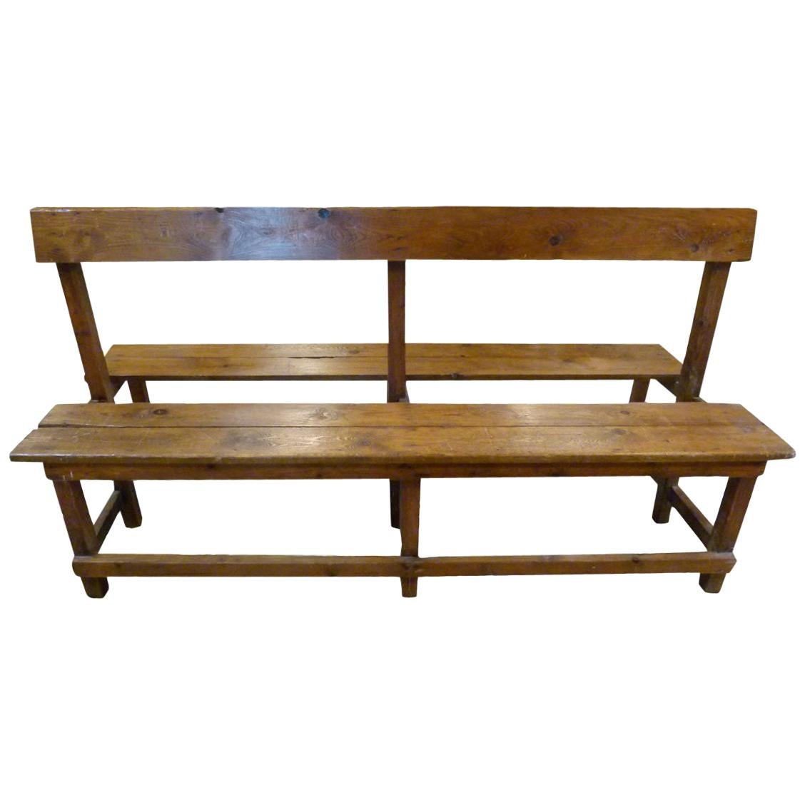 19th Century Wooden Double Sided Spanish Bench