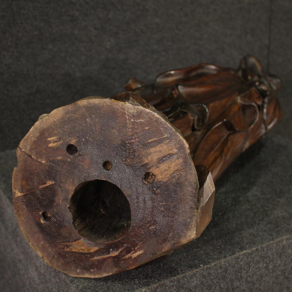 19th Century Wooden French Religious Sculpture Madonna, 1850 For Sale 7