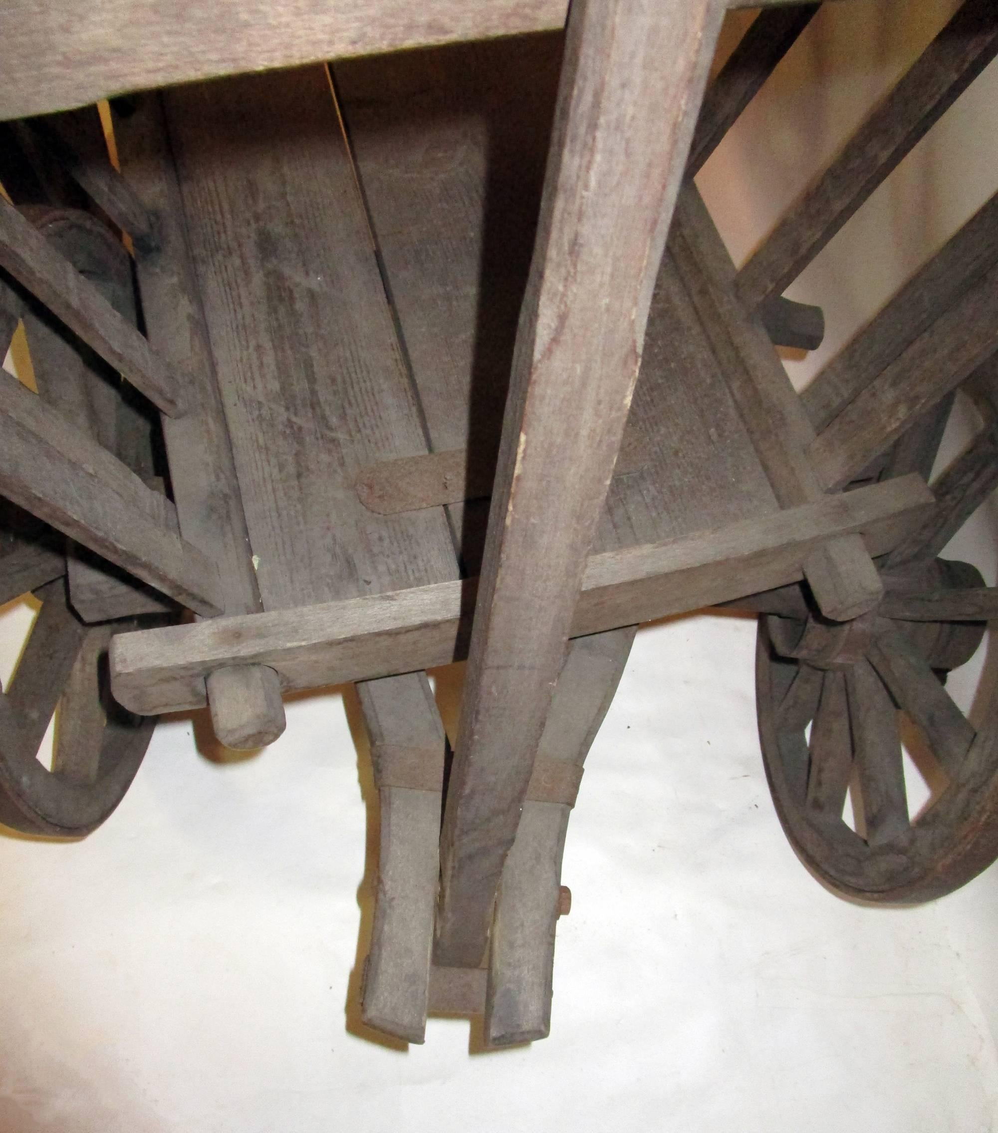 garden wooden wagon