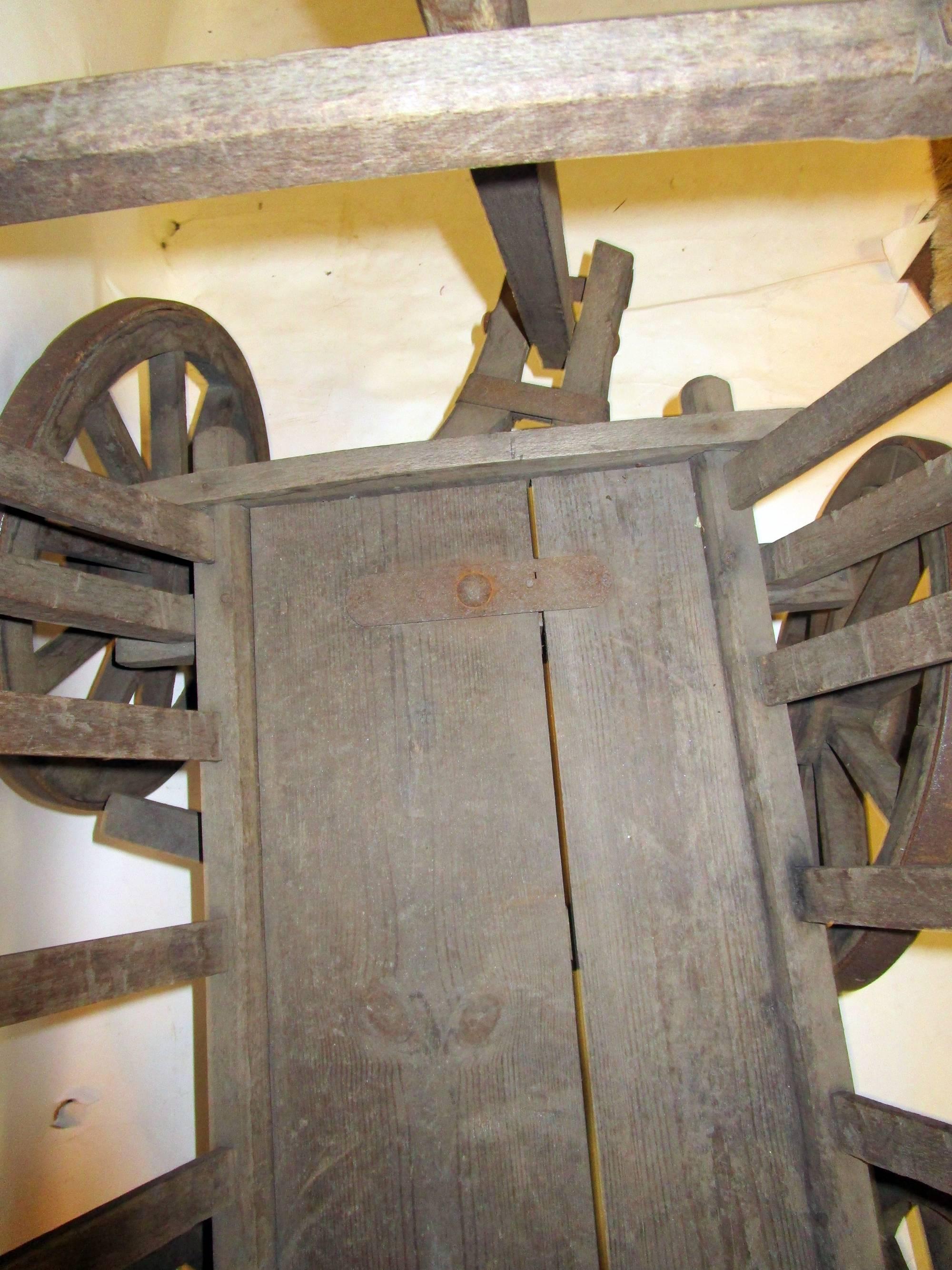 Late 19th Century 19th Century Wooden Garden Wagon