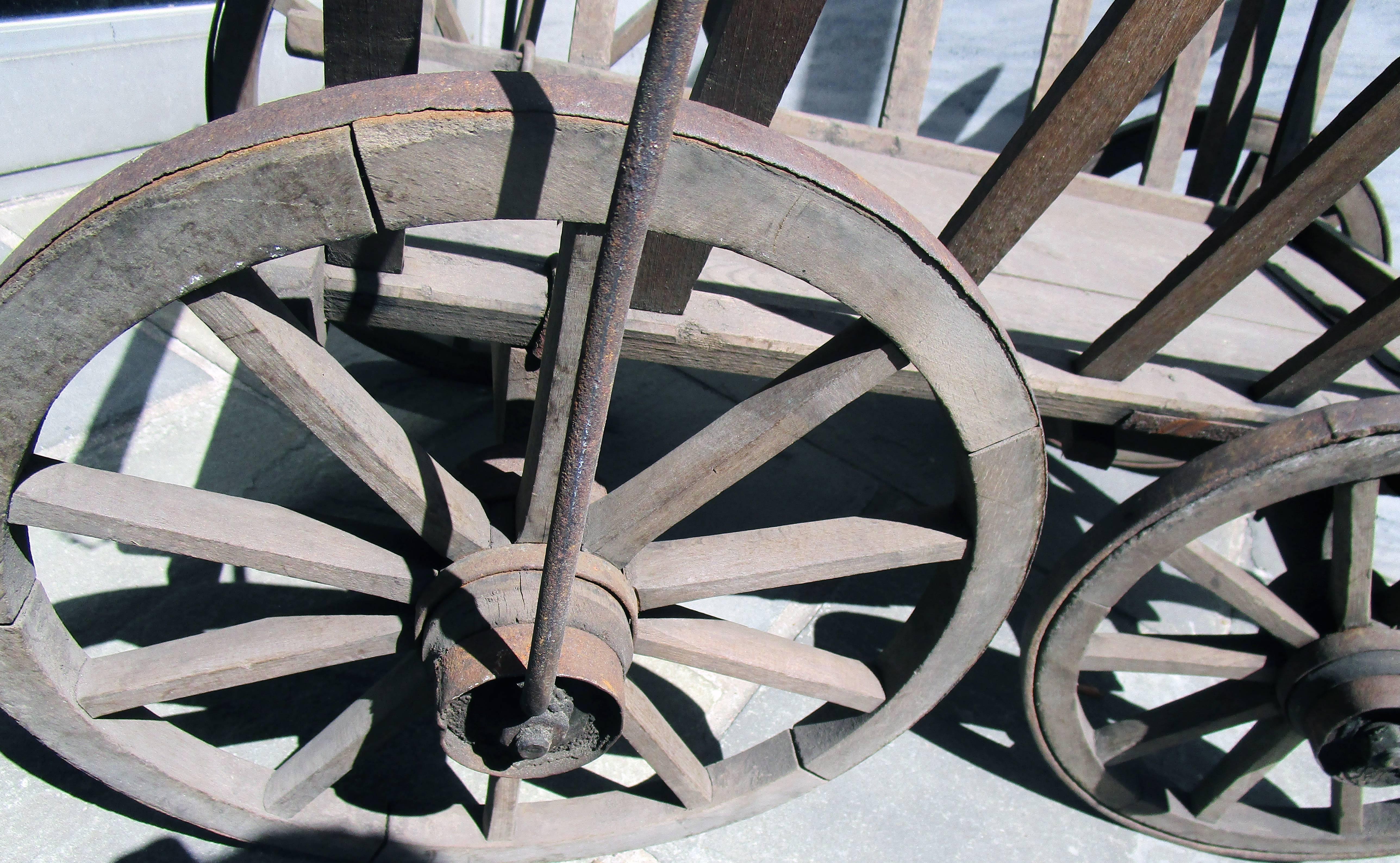 19th Century Wooden Garden Wagon 1