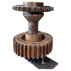 Roue dentée en bois du 19e siècle