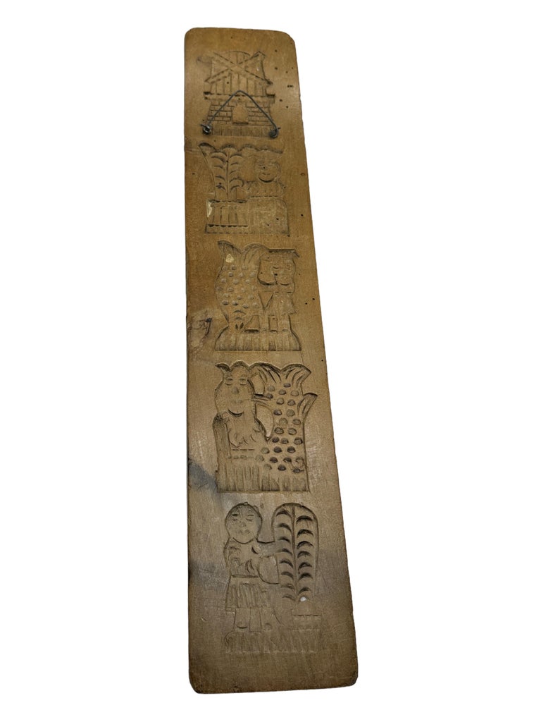 19th Century Wooden Gingerbread Cookie Speculaas Springerle Mold For