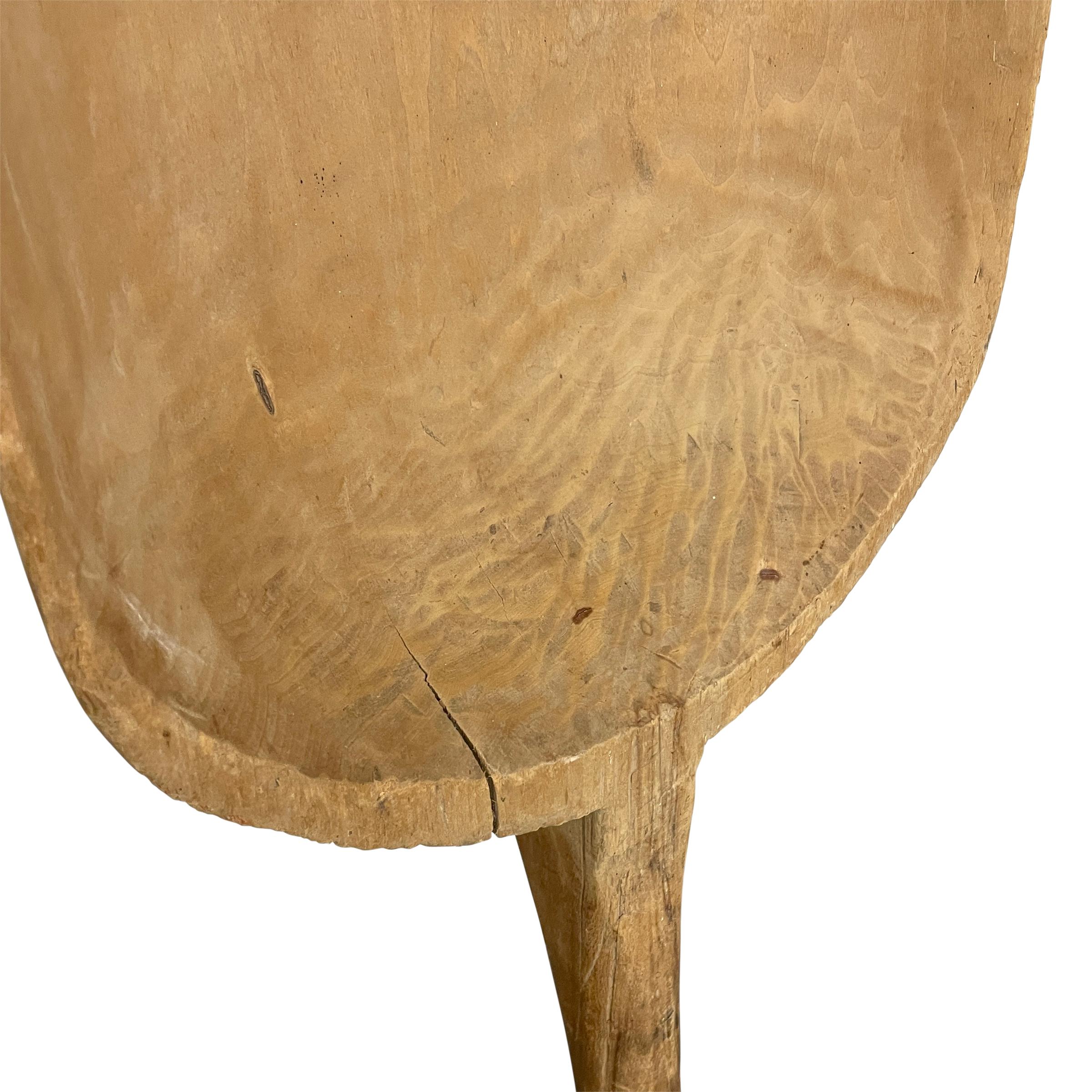 19th Century Wooden Grain Shovel on Custom Wall Mount For Sale 1