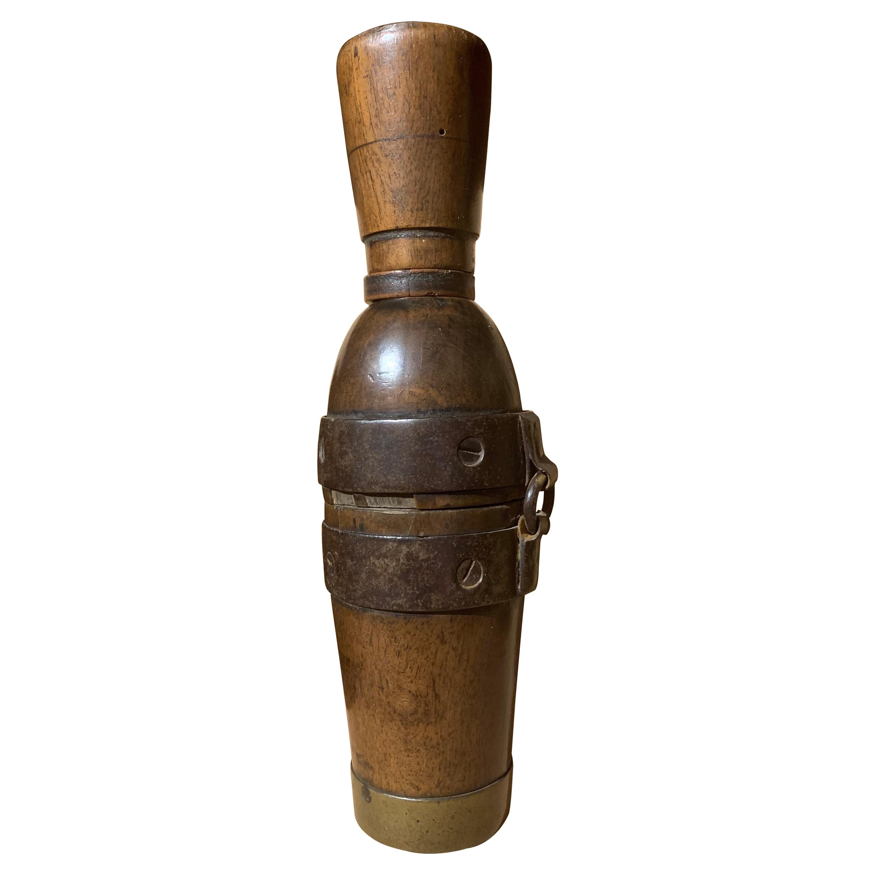 Recipiente de madera para moler Treen del siglo XIX