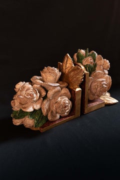 19th century wooden hand-made & hand-painted book support