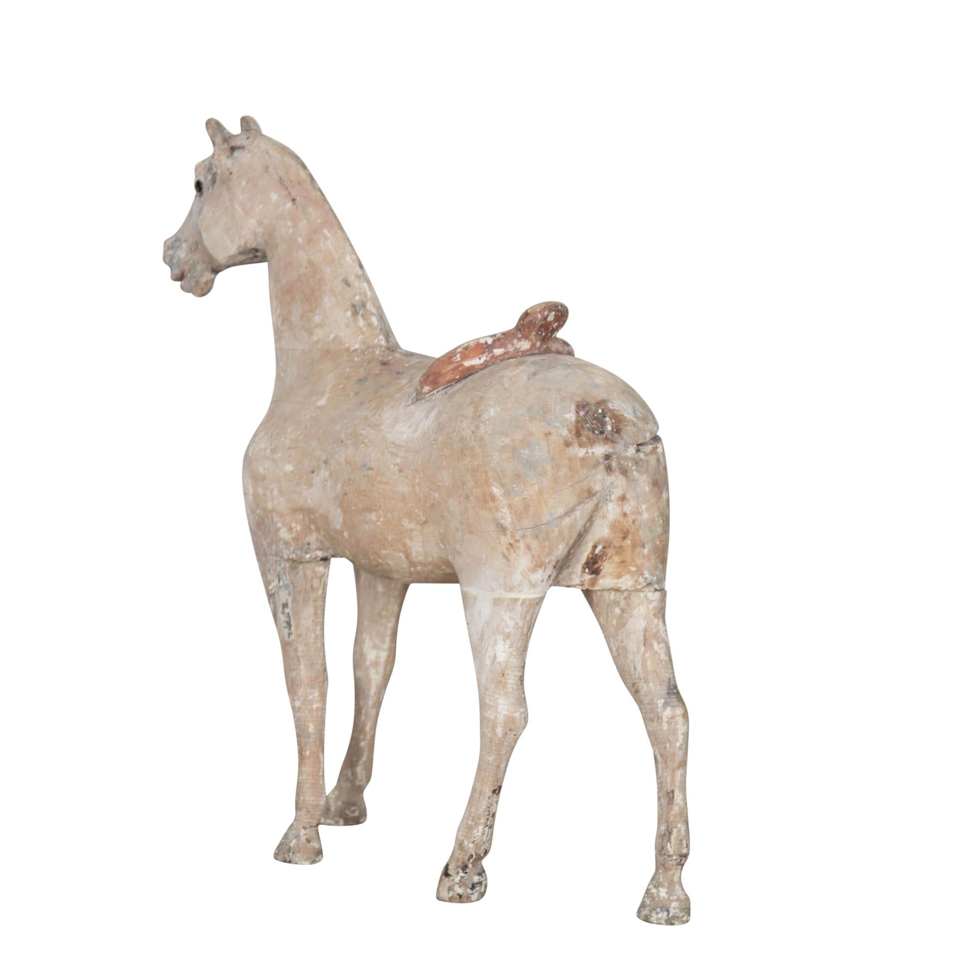 French 19th Century Wooden Horse For Sale