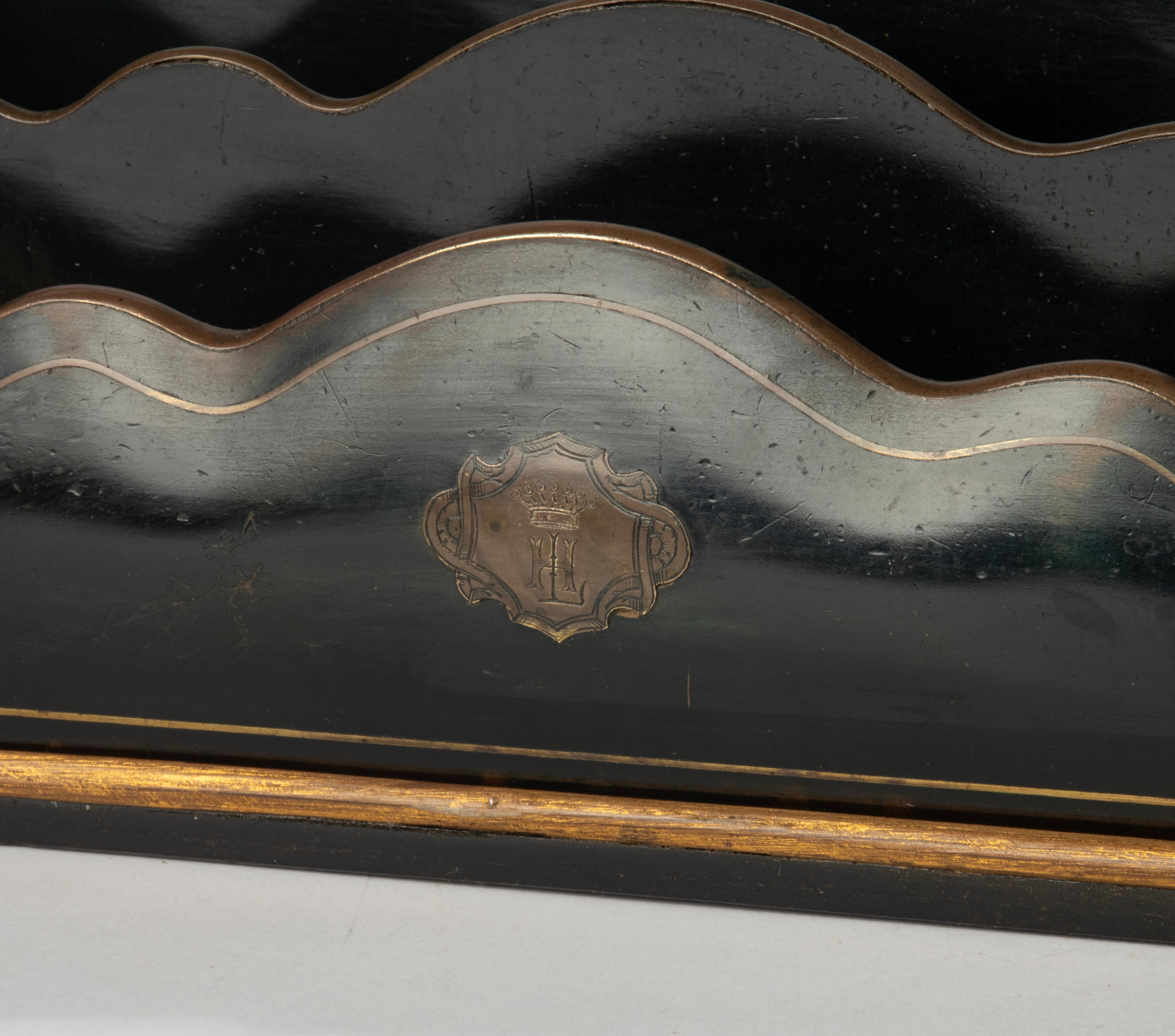 French 19th Century Wooden Letter Rack - Napoleon III For Sale
