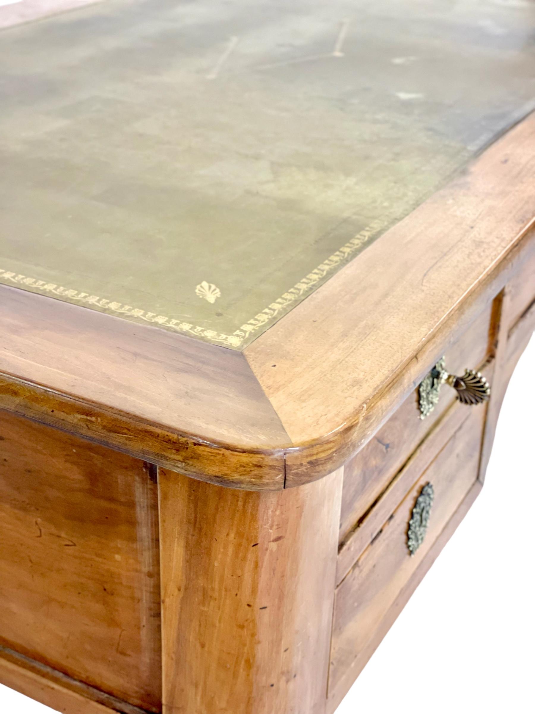 19th Century Wooden Partners' Desk In Good Condition For Sale In LA CIOTAT, FR