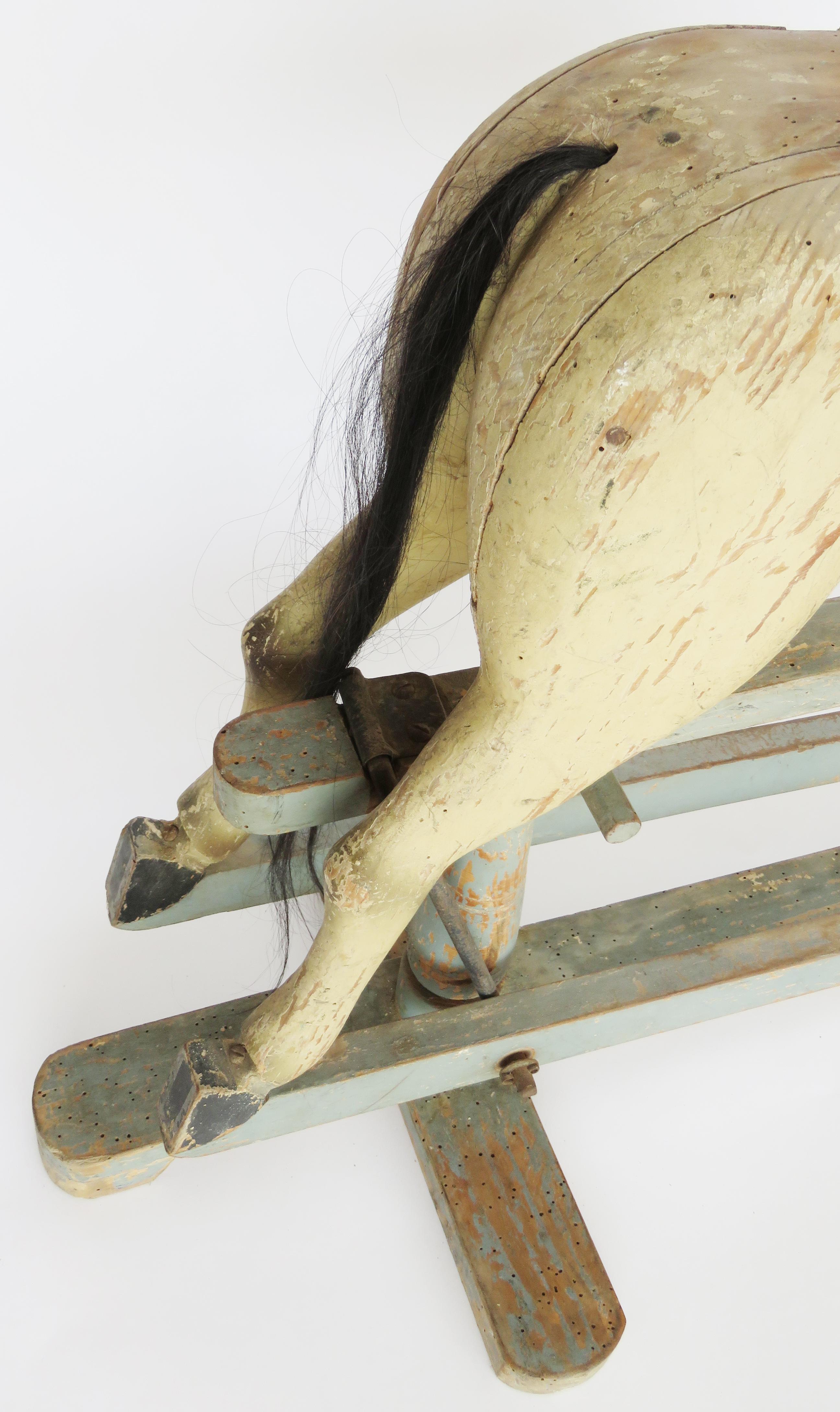 19th Century Wooden Rocking Horse For Sale 6