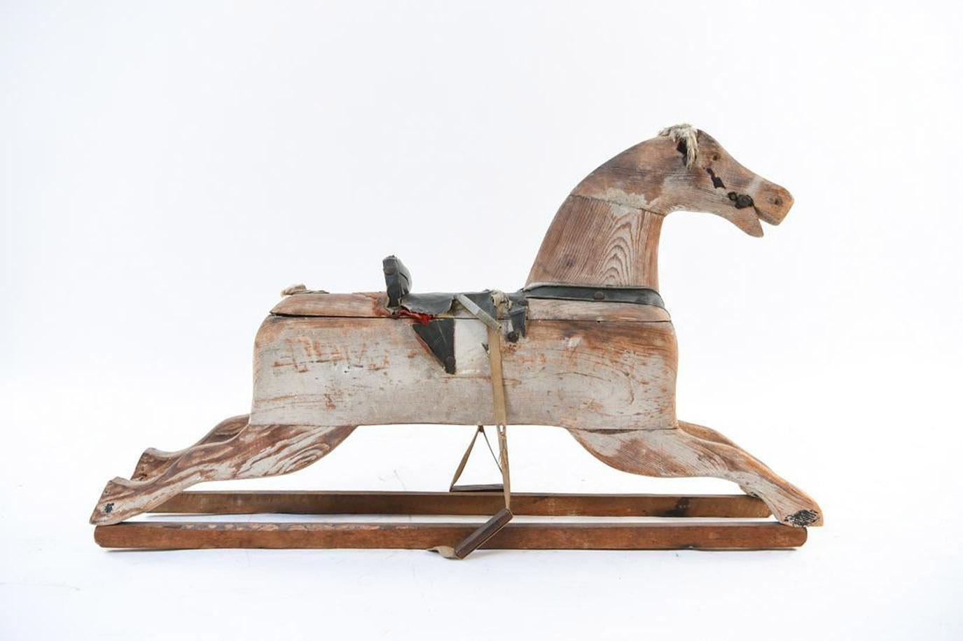 antique wooden horses