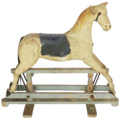 19th Century Wooden Rocking Horse